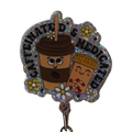 Caffeinated & Medicated Badge Reel